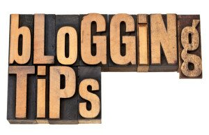 blogging tips in letterpress type