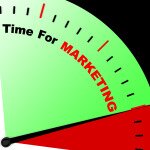 Time For Marketing Message Representing Advertising And Sales